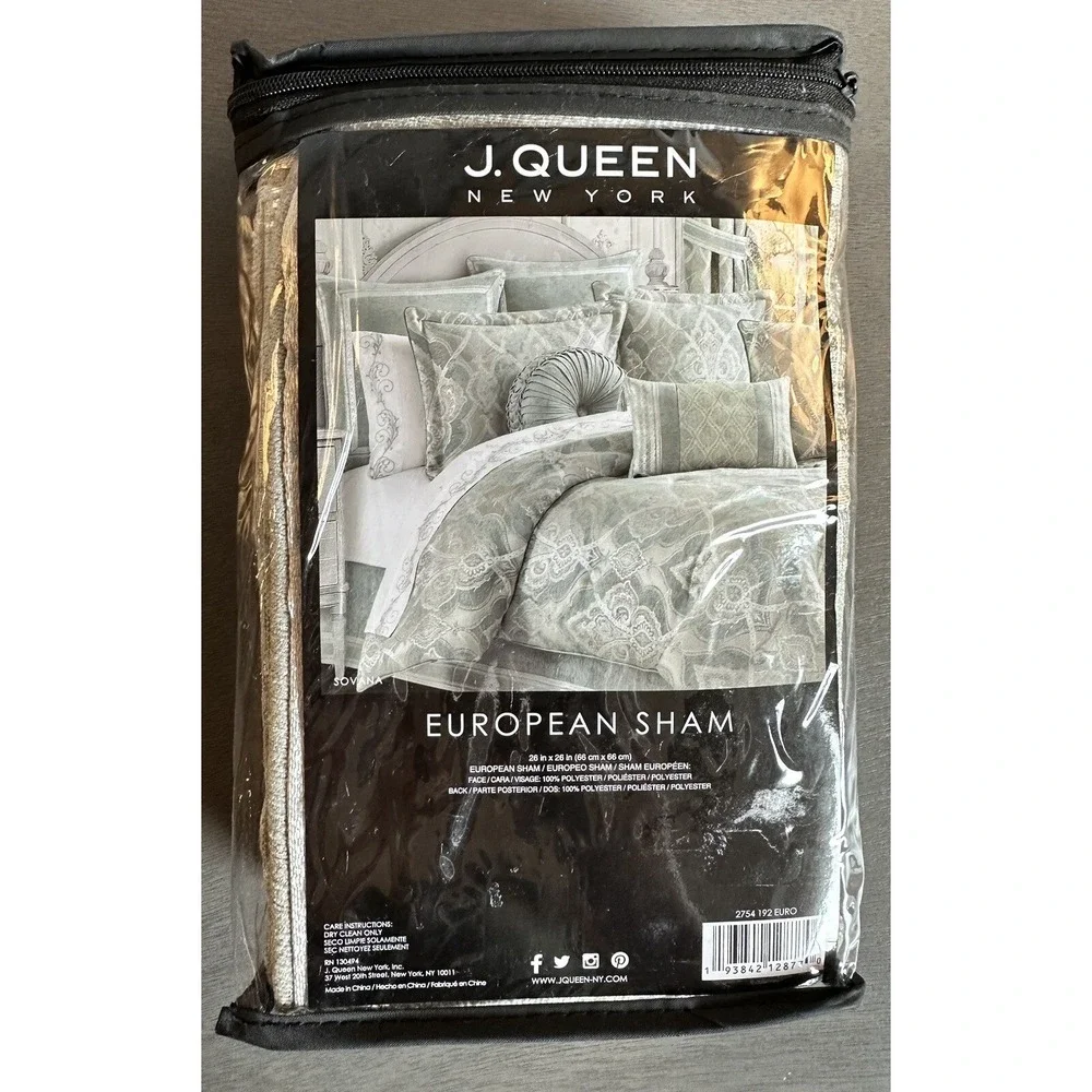 J. Queen New York Sovana European Sham Decorative Pillowcase Cover‎ NWT